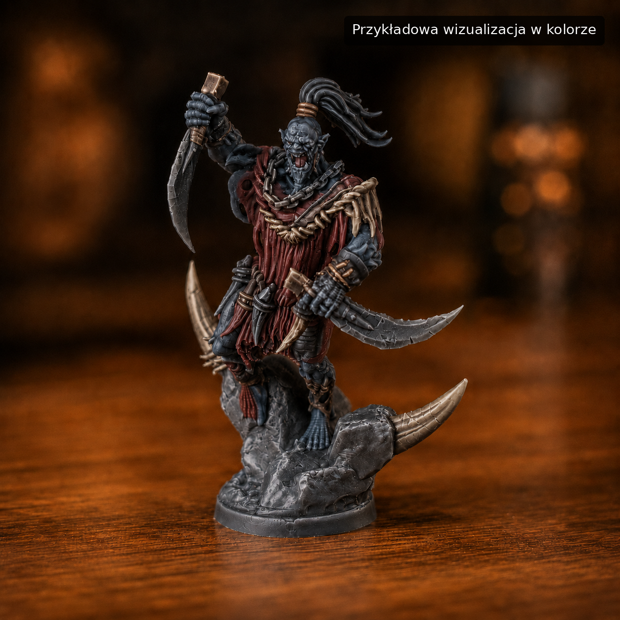 Ork wojownik – pozycja 1 – miniaturka fantasy