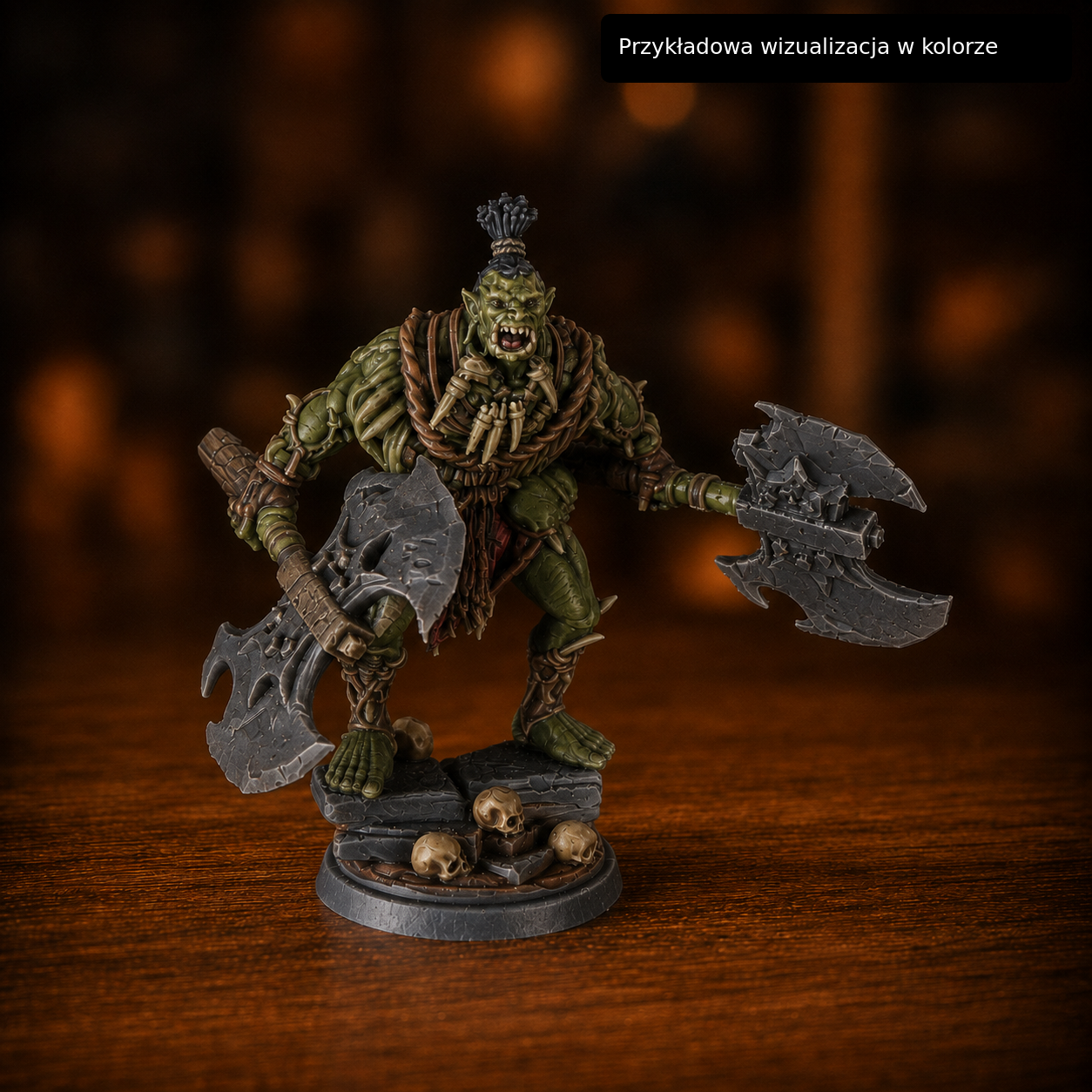 Ork wojownik – pozycja 4 – miniaturka fantasy